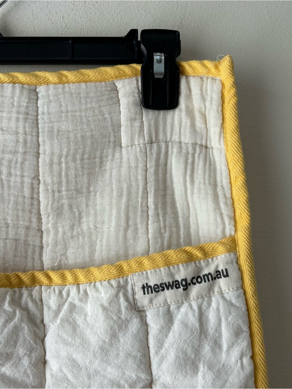 The Swag Large Reusable Produce 100% Cotton Storage Bag Yellow Cream - Picture 8 of 12